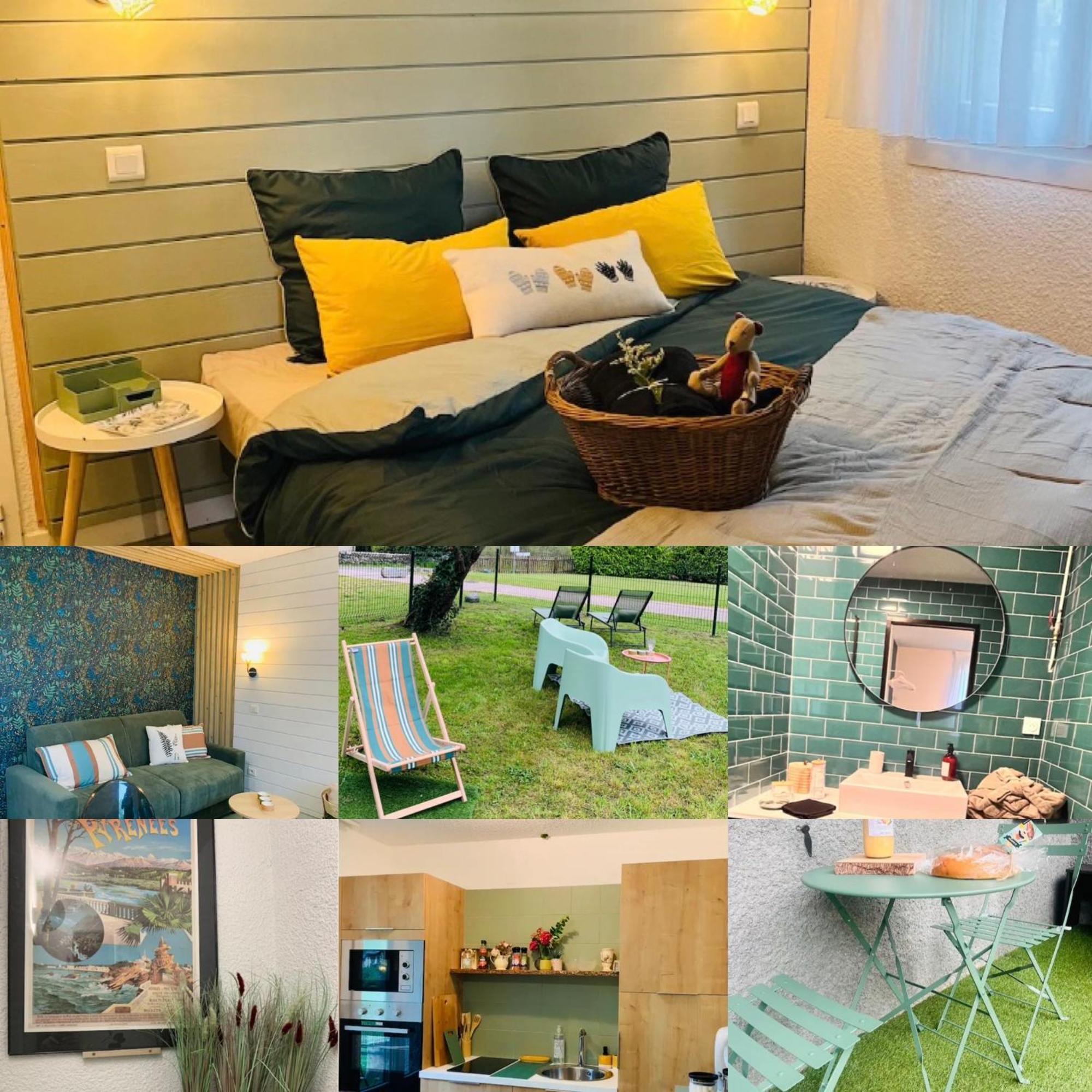 La Suite Unique - Le Jardin Sur Les Pyrenees- Vue Panoramique Montagne -Jardin Cloture Prive De 100M2-Parking-Linge De Lit Et Serviettes Compris- Bielle Zewnętrze zdjęcie